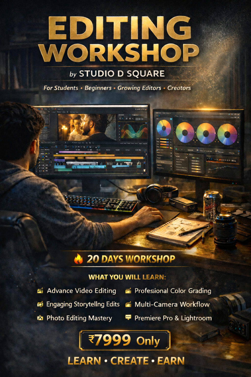 Photo and Video Editing Workshop 2026 at Studio D Square