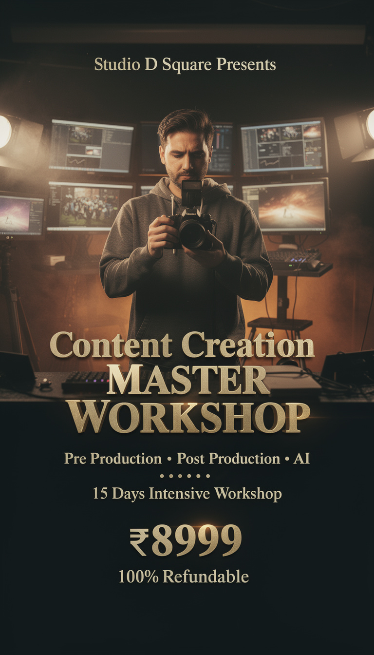 Content creation workshop in Ahmedabad for Instagram reels YouTube and personal branding